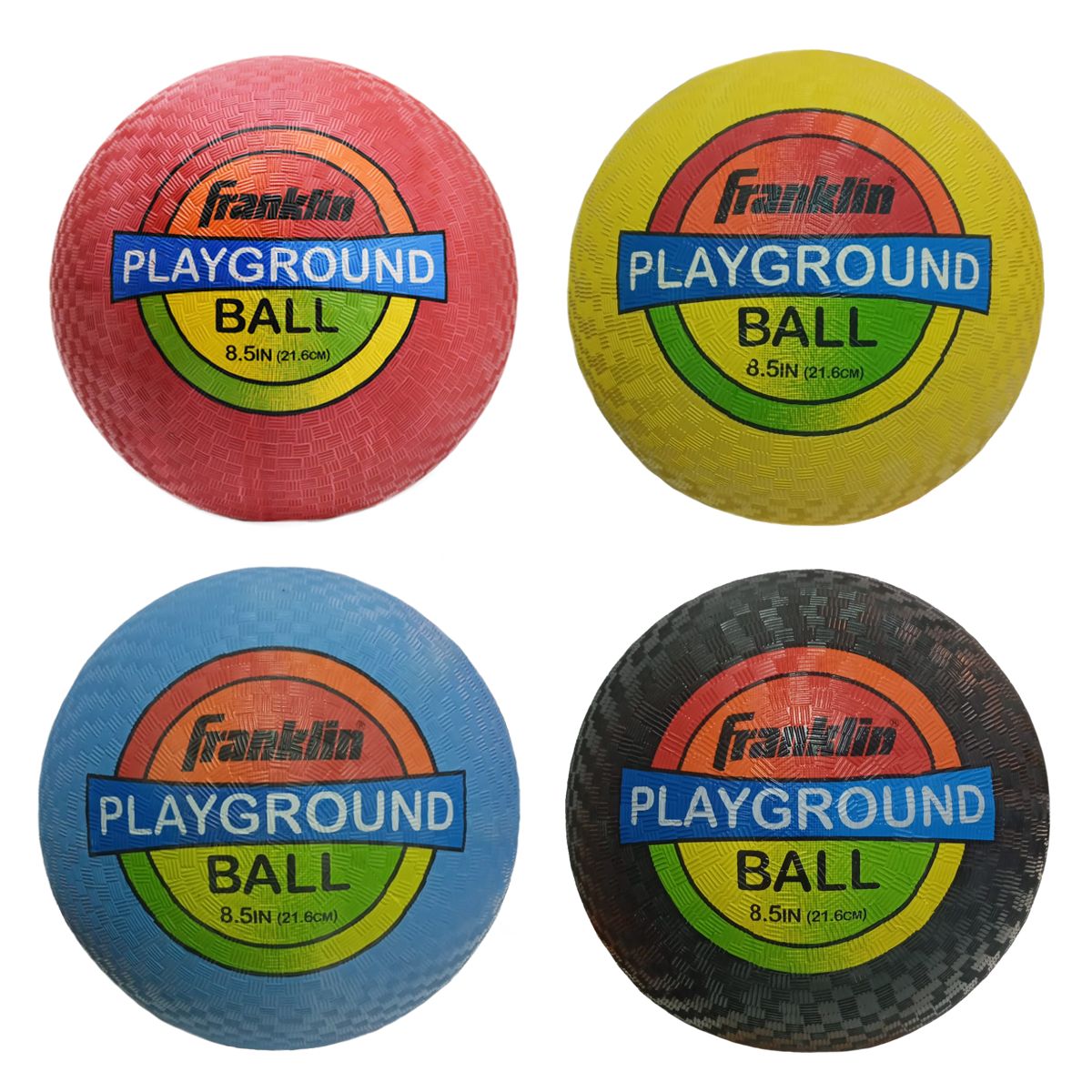 PELOTA DE GOMA 27cm PLAYGROUND (Amarilla - Celeste - Roja - Negro)